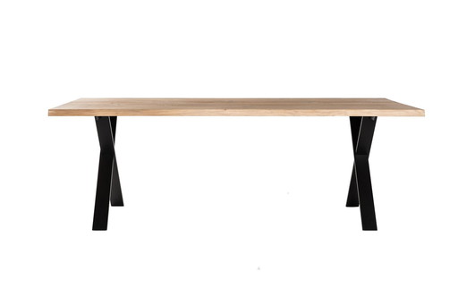 Table à coffre Micheldenolf avec pieds en X en métal