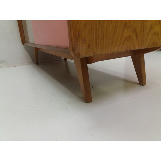 Image 1 of Commode vintage avec portes coulissantes par Jiroutek pour Interior Prague, Tchécoslovaquie 1960