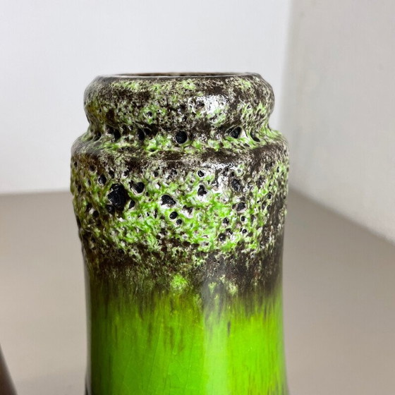 Image 1 of Ensemble de 4 vases vintage en céramique de lave pour Scheurich, Allemagne 1970