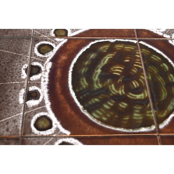 Image 1 of Table basse rectangulaire vintage en chrome et émail, 1970