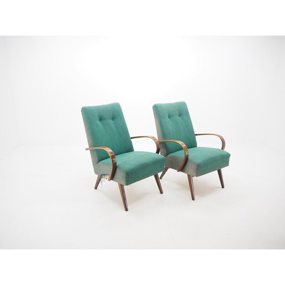 Image 1 of Fauteuils du milieu du siècle par Jindřich Halabala, Tchécoslovaquie années 1960