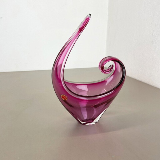 Pièce centrale "Pink" en verre de Murano, Italie, années 1970