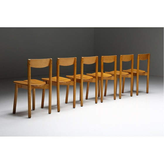 Image 1 of Chaises vintage en hêtre par Pierre Gautier Delaye, France 1965s