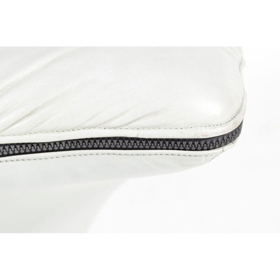 Image 1 of Chaise longue vintage en cuir gris - 1970