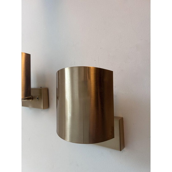 Image 1 of Paire d'appliques réglables en laiton pour SCE, France 1970