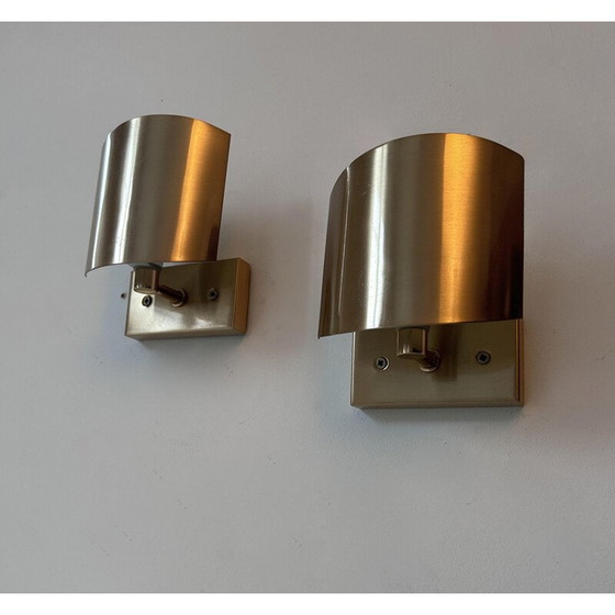 Image 1 of Paire d'appliques réglables en laiton pour SCE, France 1970