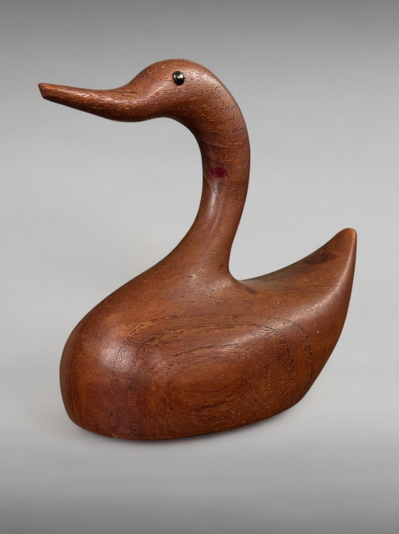 Image 1 of Véritable Teck Vintage Eend Gans Made In Denmark Teakhouten Beeld