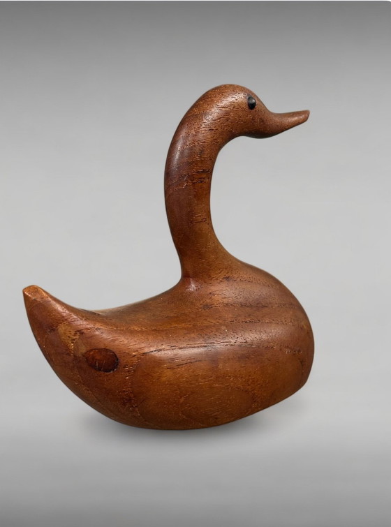 Image 1 of Véritable Teck Vintage Eend Gans Made In Denmark Teakhouten Beeld