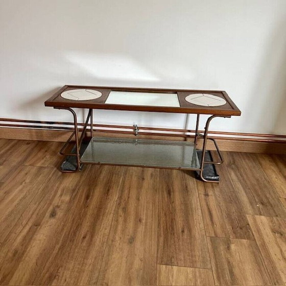 Image 1 of Table basse vintage en bois et fer