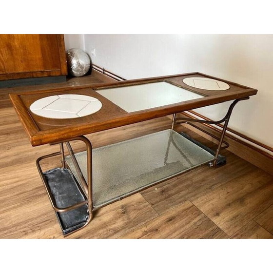 Image 1 of Table basse vintage en bois et fer