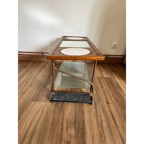 Image 1 of Table basse vintage en bois et fer