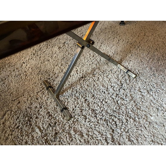 Image 1 of Table pliante vintage en lucite et laiton pour Maison Mercier, 1970