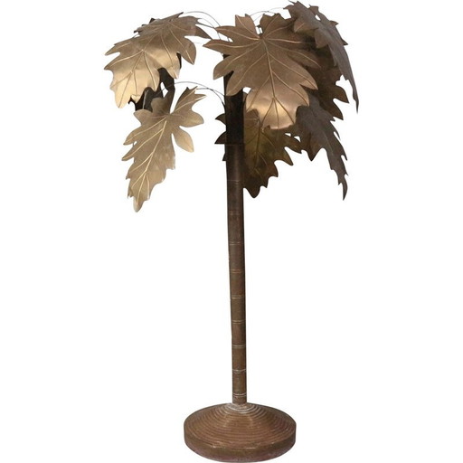 Sculpture de palmier en cuivre vintage pour La Maison Jansen, France