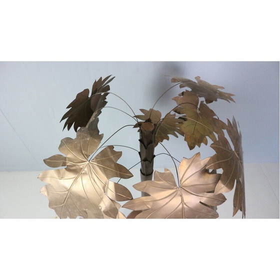 Image 1 of Sculpture de palmier en cuivre vintage pour La Maison Jansen, France