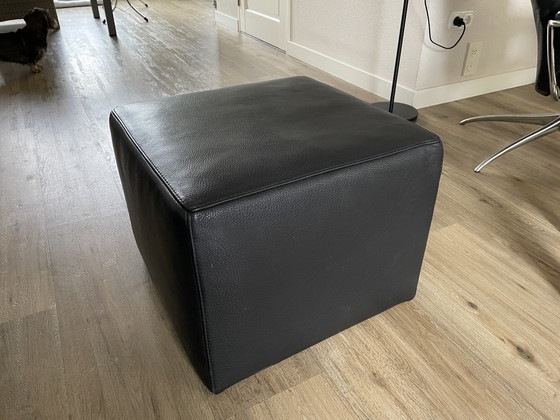 Image 1 of Natuzzi Canapé en cuir noir