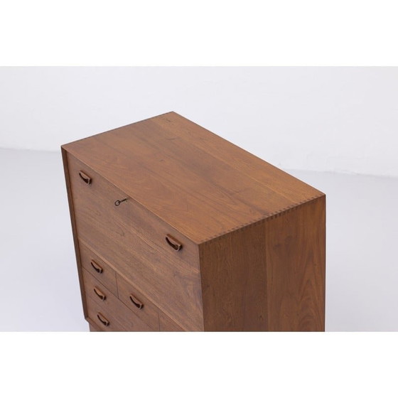 Image 1 of Secrétaire vintage danois en teck par Peter Hvidt et Orla Mølgaard-Nielsen, années 1960