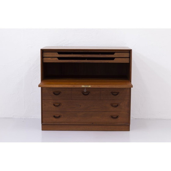 Image 1 of Secrétaire vintage danois en teck par Peter Hvidt et Orla Mølgaard-Nielsen, années 1960