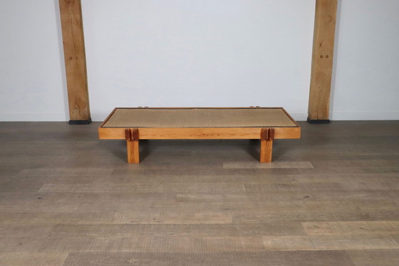 Image 1 of Table basse japonaise du milieu du siècle en bois et gazon, Japon, années 1960