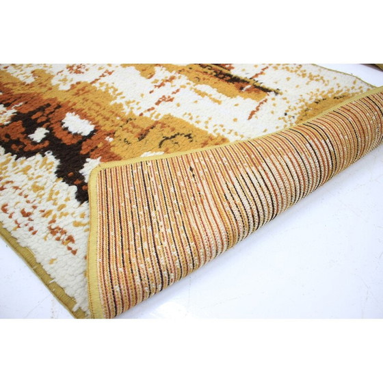 Image 1 of Ensemble de 3 tapis vintage en tissu synthétique, Tchécoslovaquie 1980