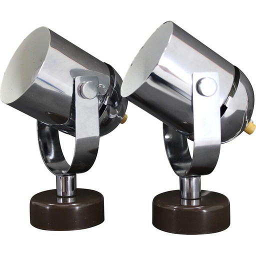 Paire d'appliques vintage par Stanislav Indra pour Combi Lux, Tchécoslovaquie 1970