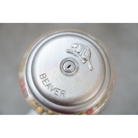 Image 1 of Distributeur de bonbons à colonne en fer de Castor, Canada 1990