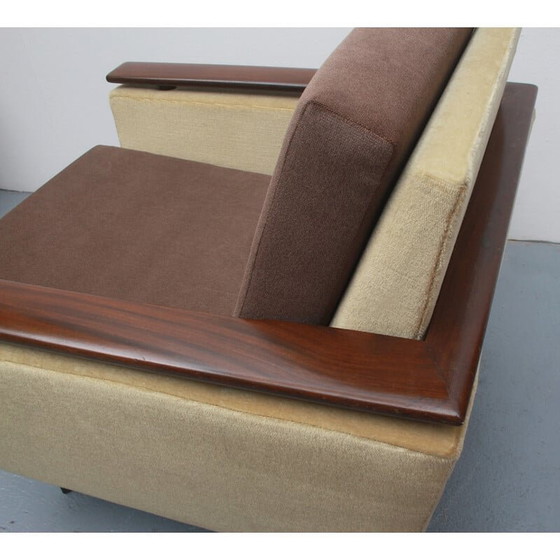 Image 1 of Fauteuil club vintage pivotant en mohair-velours, 1960s