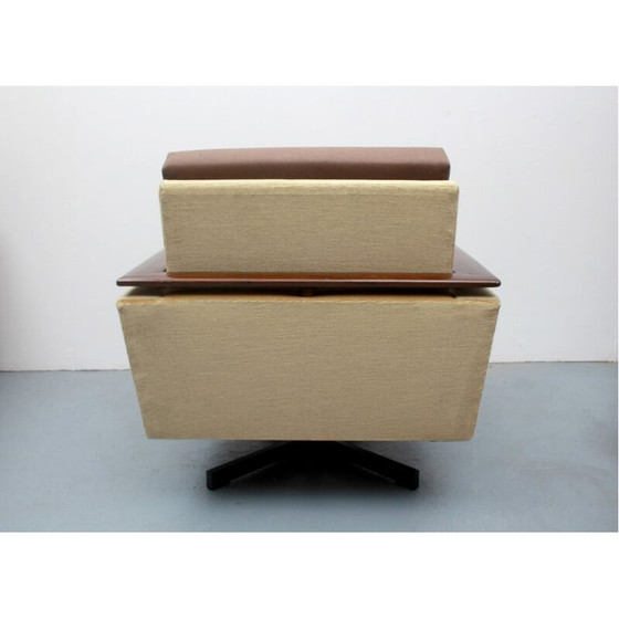 Image 1 of Fauteuil club vintage pivotant en mohair-velours, 1960s