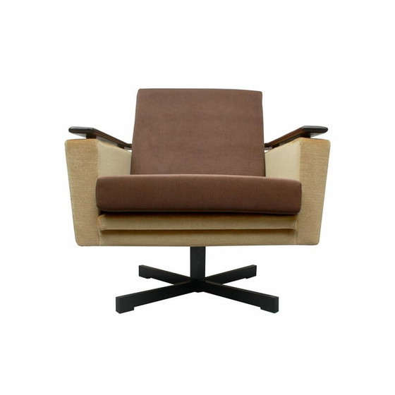 Image 1 of Fauteuil club vintage pivotant en mohair-velours, 1960s
