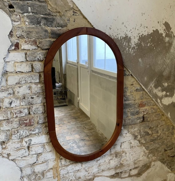 Image 1 of Miroir vintage en pin massif, 1970 - Midcentury Modern Style