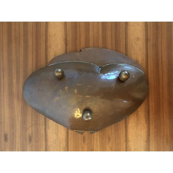 Image 1 of Coupe "poisson" en cuivre et nacre de G. Espinosa, Mexique 1960