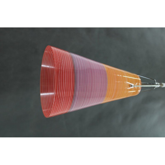 Image 1 of Lampe suspendue vintage en verre, Italie 1990