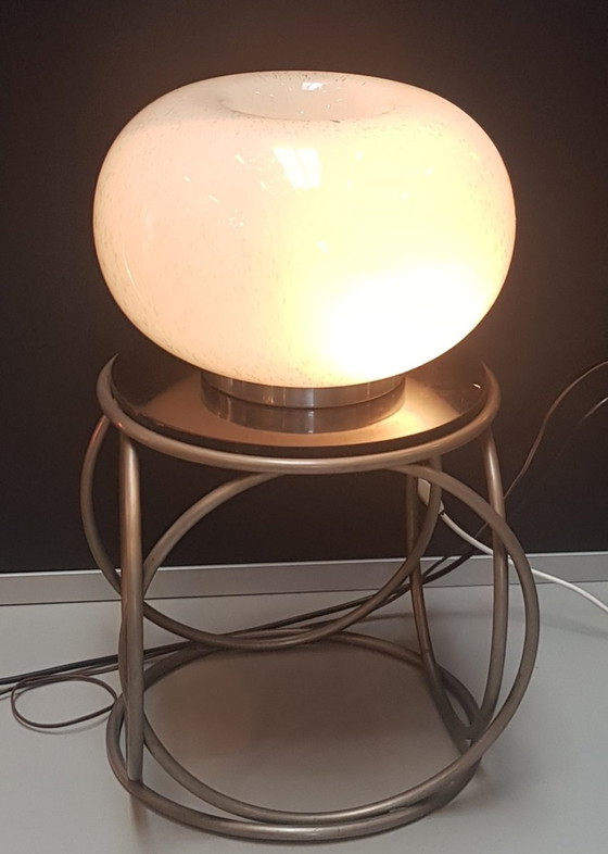 Image 1 of Lampe de table sphérique attribuée à Alfredo Barbini, 1970S