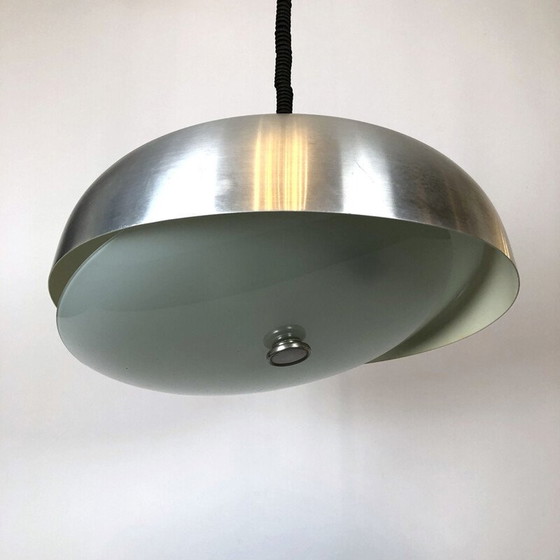 Image 1 of Lampe suspendue vintage avec verre ajustable par Oscar Torlasco pour Lumi Milano, Italie 1950
