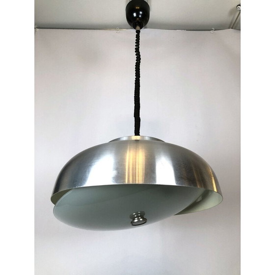 Image 1 of Lampe suspendue vintage avec verre ajustable par Oscar Torlasco pour Lumi Milano, Italie 1950