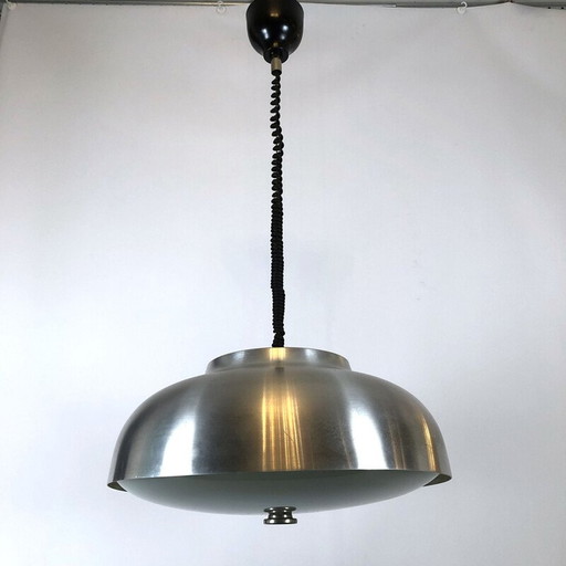 Lampe suspendue vintage avec verre ajustable par Oscar Torlasco pour Lumi Milano, Italie 1950