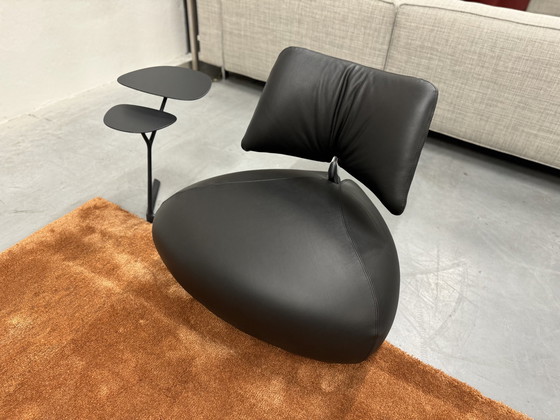 Image 1 of Leolux Pallone Fauteuil en cuir noir