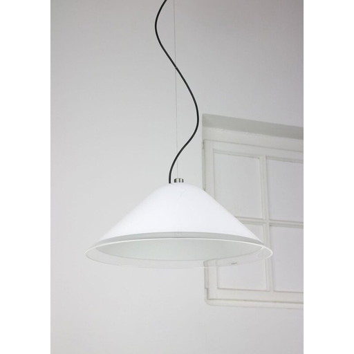 Lampe suspendue vintage de l'ère spatiale par Guzzini et Meblo, 1970