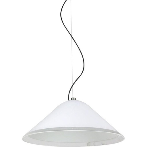 Lampe suspendue vintage de l'ère spatiale par Guzzini et Meblo, 1970