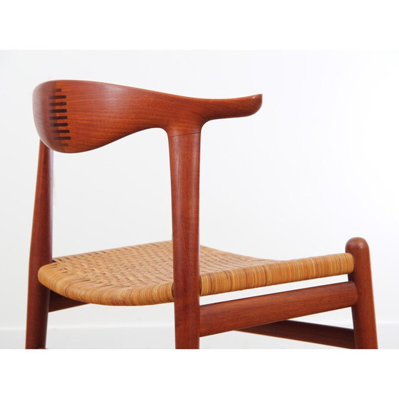 Image 1 of Chaise vintage scandinave en teck à cornes de vache par Hans J. Wegner - 1960s