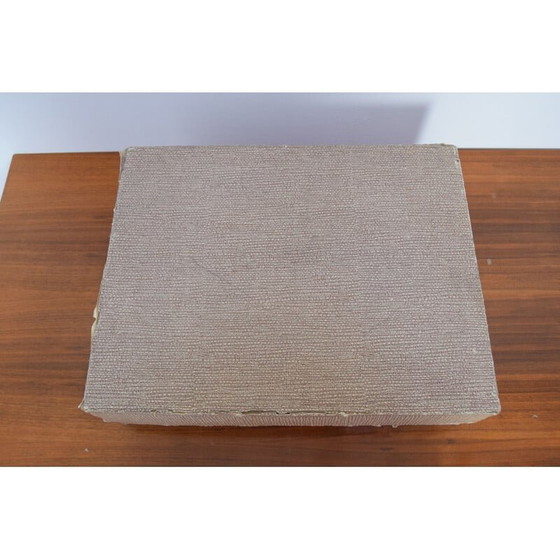 Image 1 of Ensemble de verres de cuisine vintage en verre et métal, Tchécoslovaquie 1960