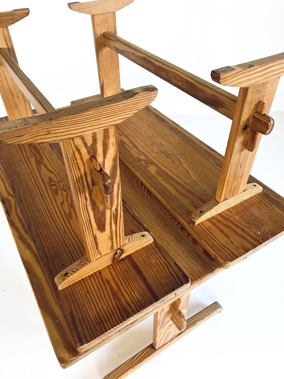 Image 1 of Ensemble de salle à manger scandinave, pin des années 60