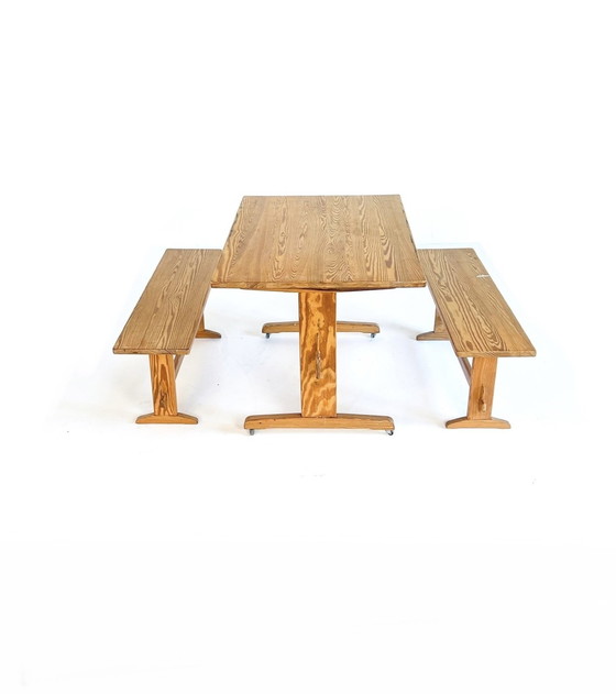 Image 1 of Ensemble de salle à manger scandinave, pin des années 60