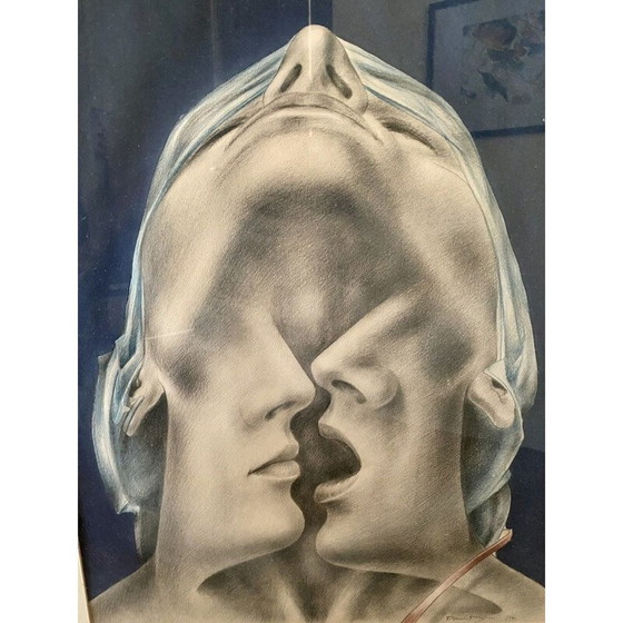 Image 1 of Dessin ancien de Dimitrije Popovic pour le fusain, 1997