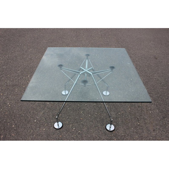Image 1 of Table en verre vintage modèle Nomos par Norman Foster pour Tecno, Italie, années 1970