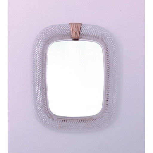 Miroir vintage en verre de Murano, Italie