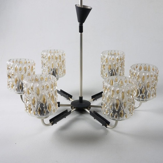 Image 1 of Lustre vintage à 6 bras Yougoslavie 1970
