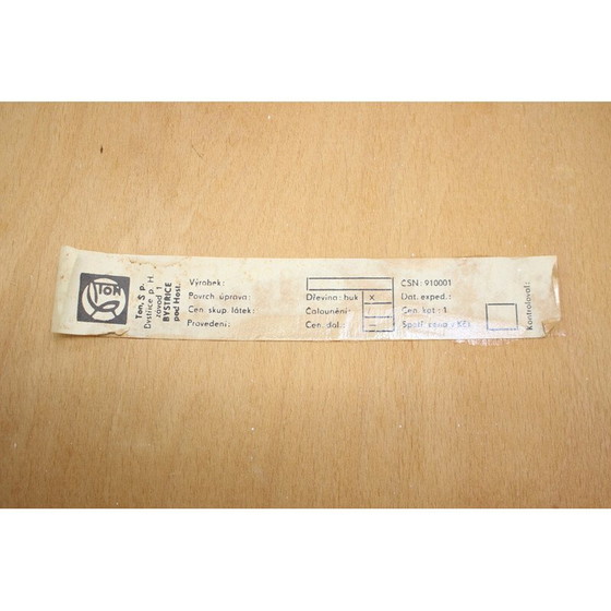 Image 1 of Paire de chaises Ton en bois et tissu, Tchécoslovaquie, années 1980