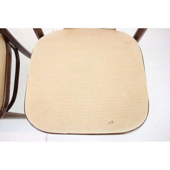 Image 1 of Paire de chaises Ton en bois et tissu, Tchécoslovaquie, années 1980