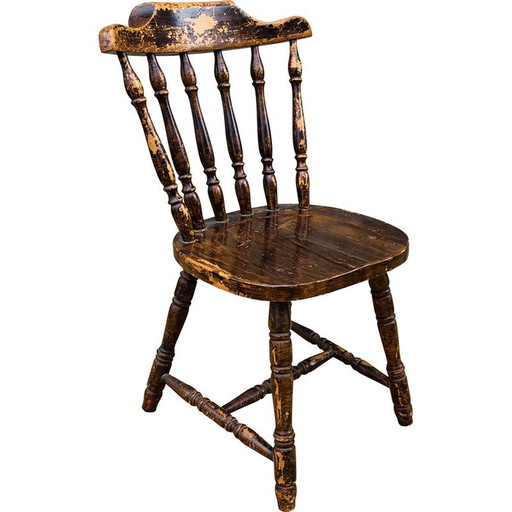 Ensemble de 3 chaises vintage en pin