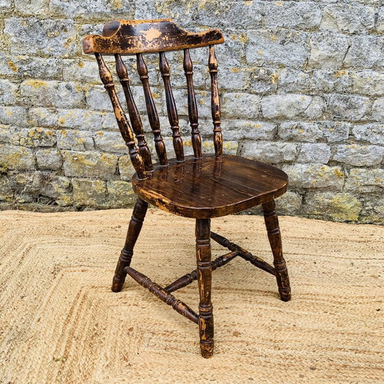 Image 1 of Ensemble de 3 chaises vintage en pin